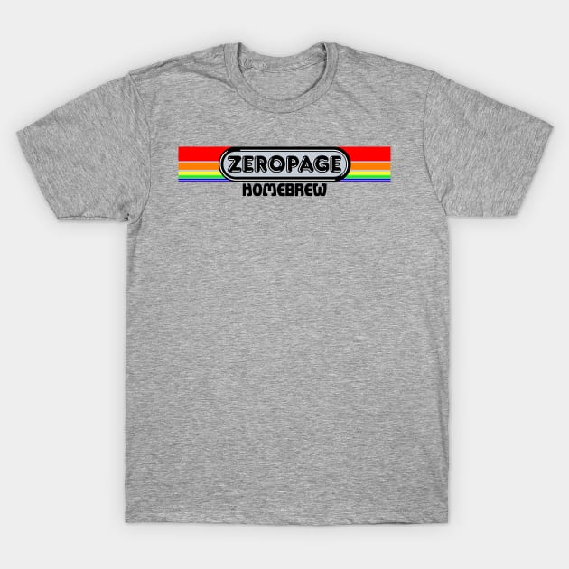 ZeroPage Homebrew Bubble Font Design T-Shirt by ZeroPage Homebrew